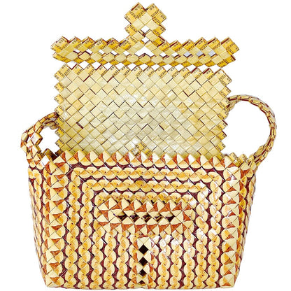 Vintage Folk Art Cigarette Pack Bag