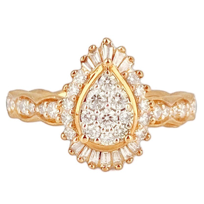 14Kt Rose Gold & Diamond Ring
