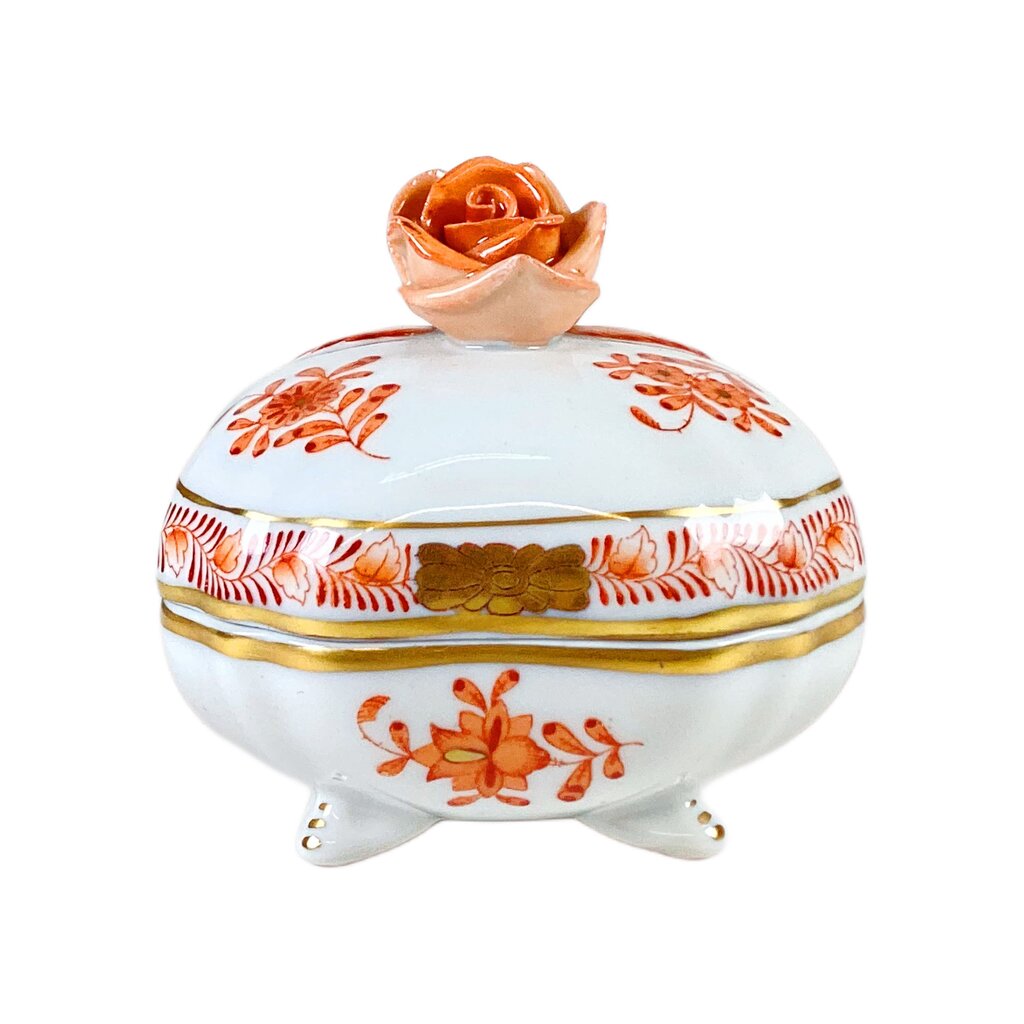 Herend "Chinese Bouquet Rust" Lidded Bon Bon - Opportunity Shop DC