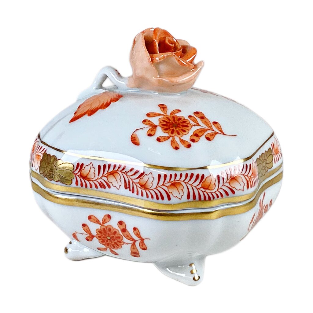 Herend "Chinese Bouquet Rust" Lidded Bon Bon - Opportunity Shop DC