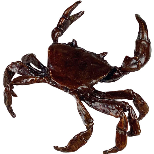 Yellow Copper Crab Statuette