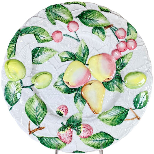 Large Italian Majolica Fruit Platter