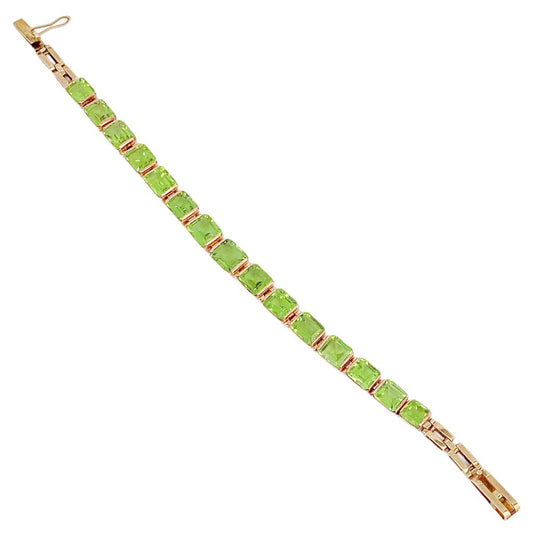 14Kt Gold & Peridot Bracelet