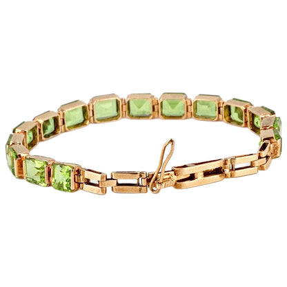 14Kt Gold & Peridot Bracelet
