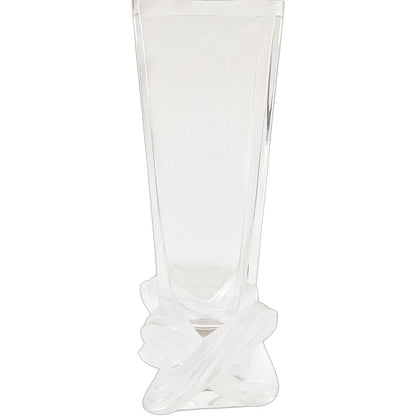 Lalique "Lucus" Molded Clear & Frosted Crystal Vase