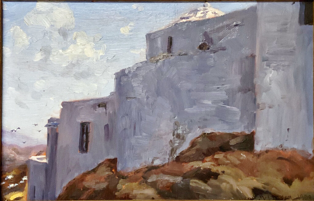 Dean Larson. House on an Italian Hillside. Oil on Canvas