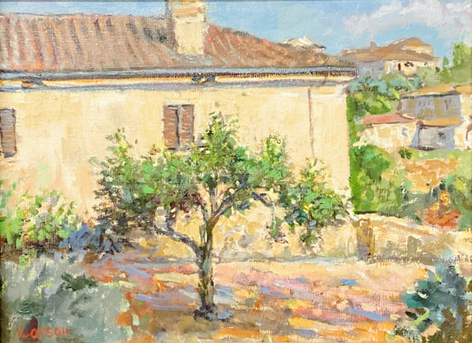 Dean Larson. "My Neighor's House". Oil on Canvas.