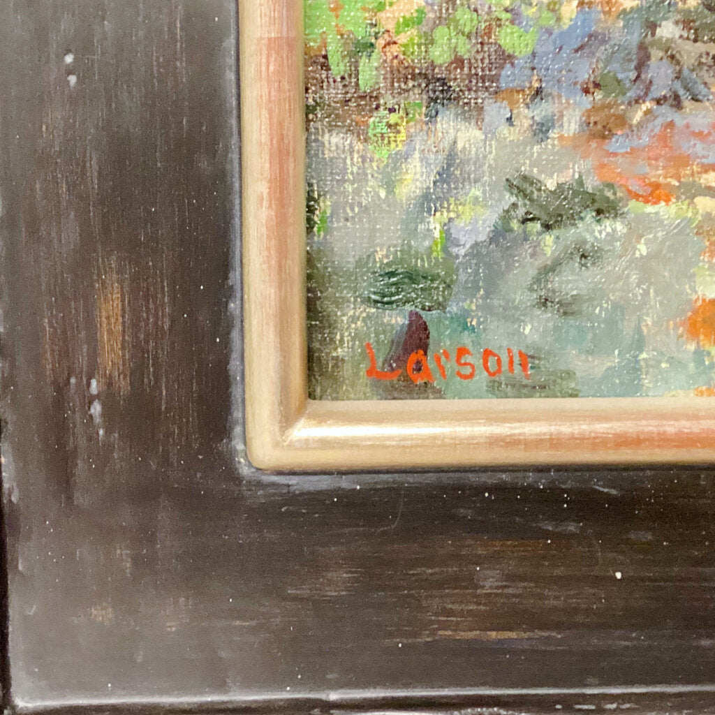 Dean Larson. "My Neighor's House". Oil on Canvas.