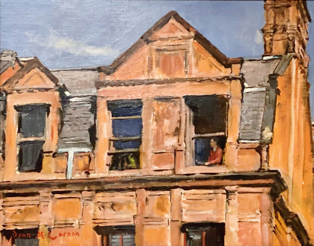 Dean Larson. "House, Mt. Vernon (Baltimore)". Oil on Canvas.