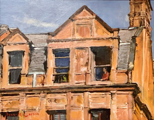 Dean Larson. "House, Mt. Vernon (Baltimore)". Oil on Canvas.