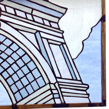 Hand Made Stained Glass Panel of Washington Square Arch, NYC