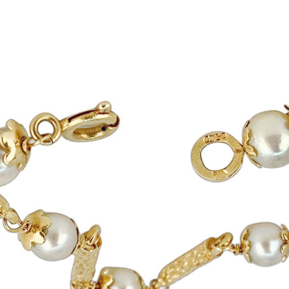 Gold & Pearl Bracelet w 7 (5.5mm) Pearls