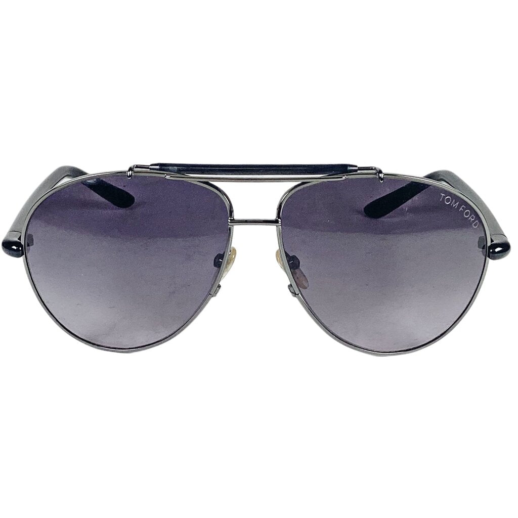 Tom Ford Gray/Black Aviator Sunglasses (Orig $375)