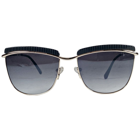 Balmain Black & Gold Tone Sunglasses (Orig $500)