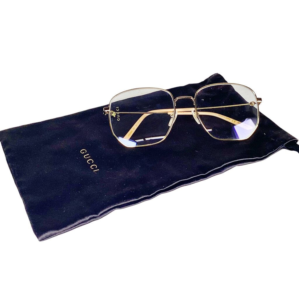 Gucci Gold Tone Rim Glasses (Orig $475)