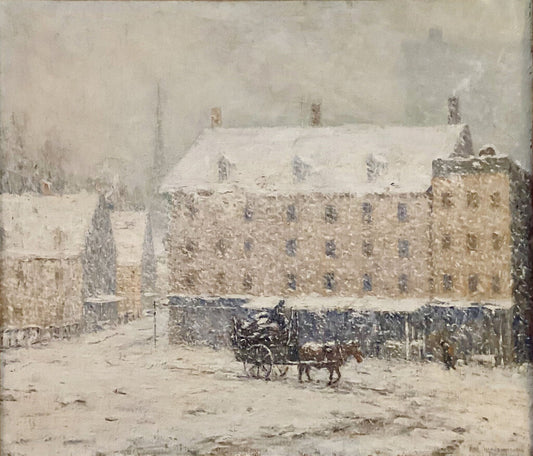 Clark Marshall. Winter Street. Oli on Canvas.