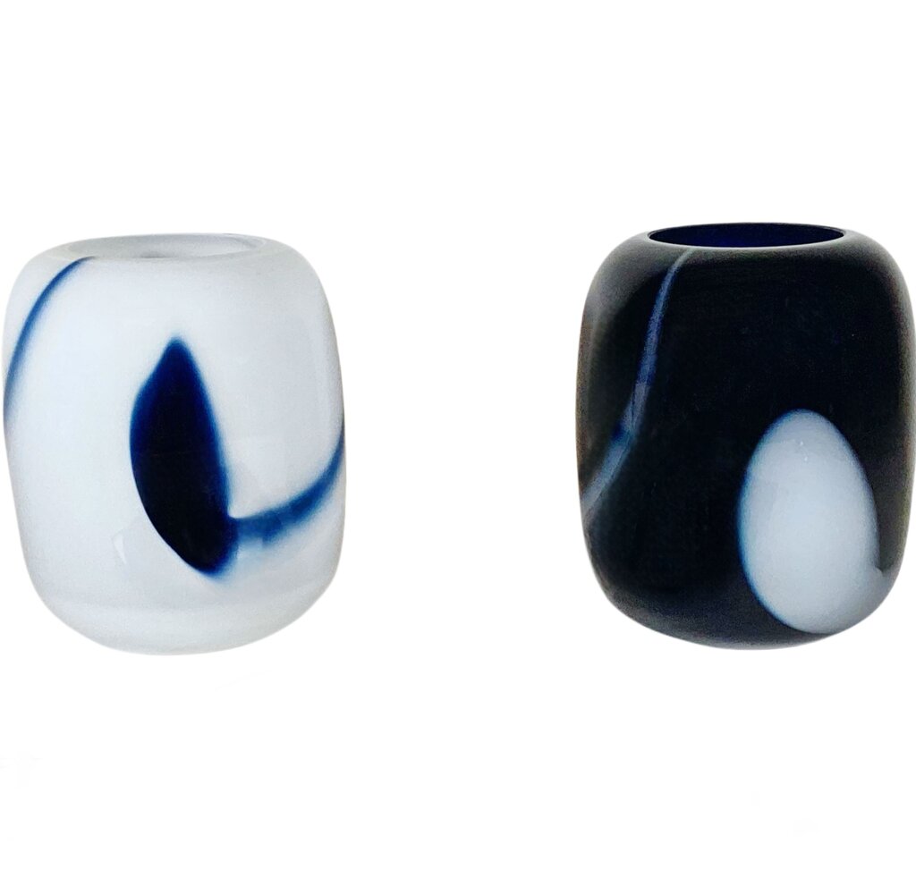 Timo Sarpaneva. Pair of Art Glass Vases. Signed w Retrospective from American Craft Museum Book