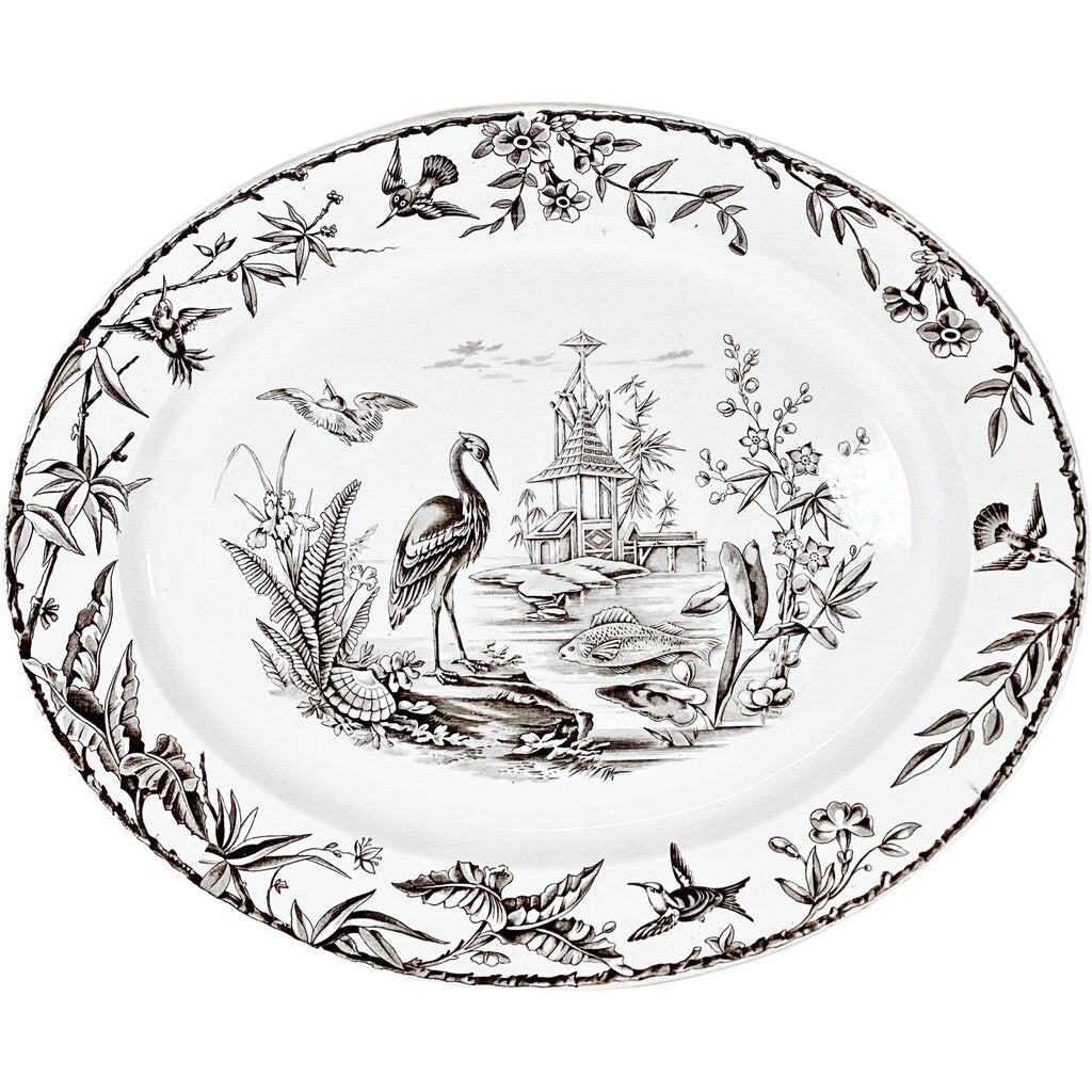 Ridgway Asethetic Indus Pattern Transferware Oval Platter