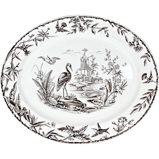 Ridgway Asethetic Indus Pattern Transferware Oval Platter