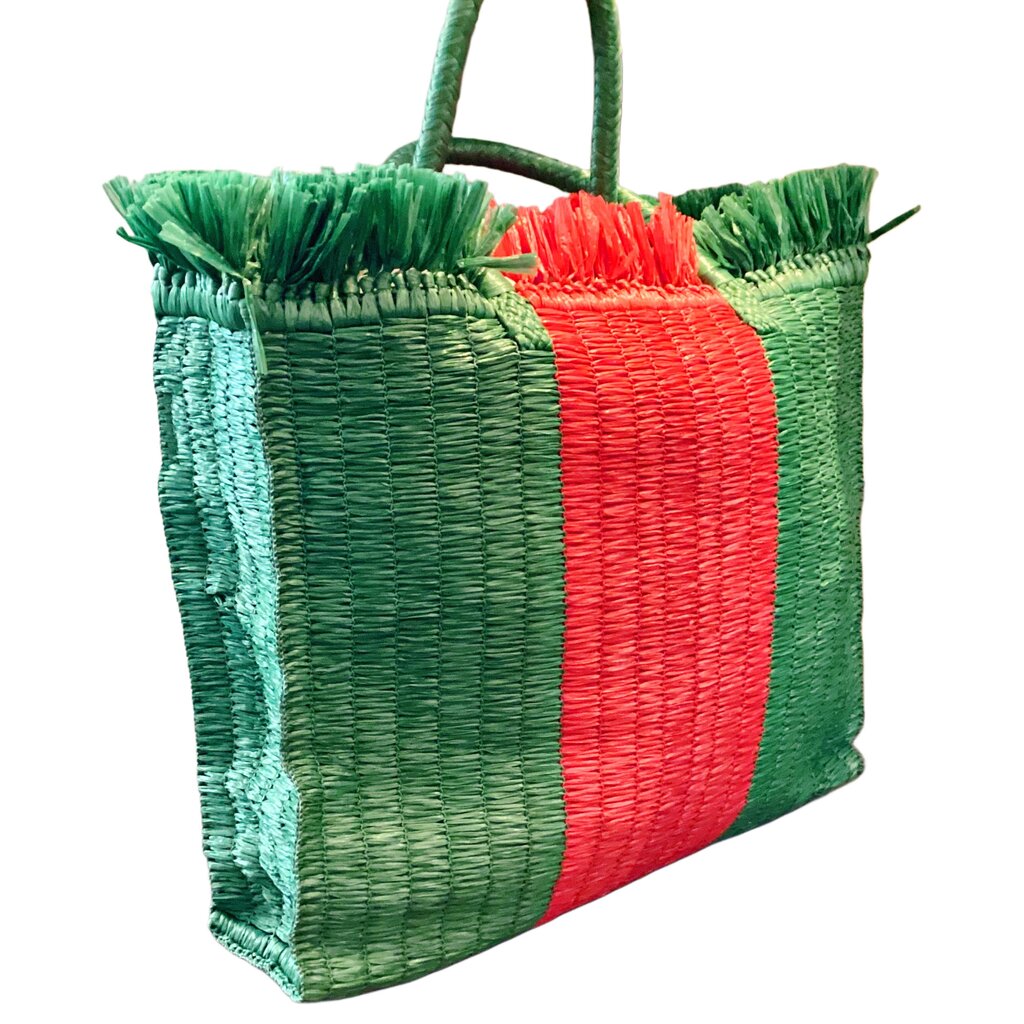 Gucci Woven Straw Raffia Shopper Bag