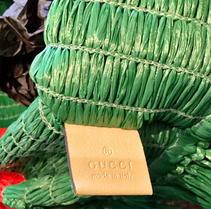 Gucci Woven Straw Raffia Shopper Bag