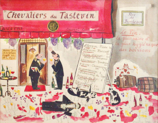 Chevaliers du Tastevin. Watercolor on Paper.
