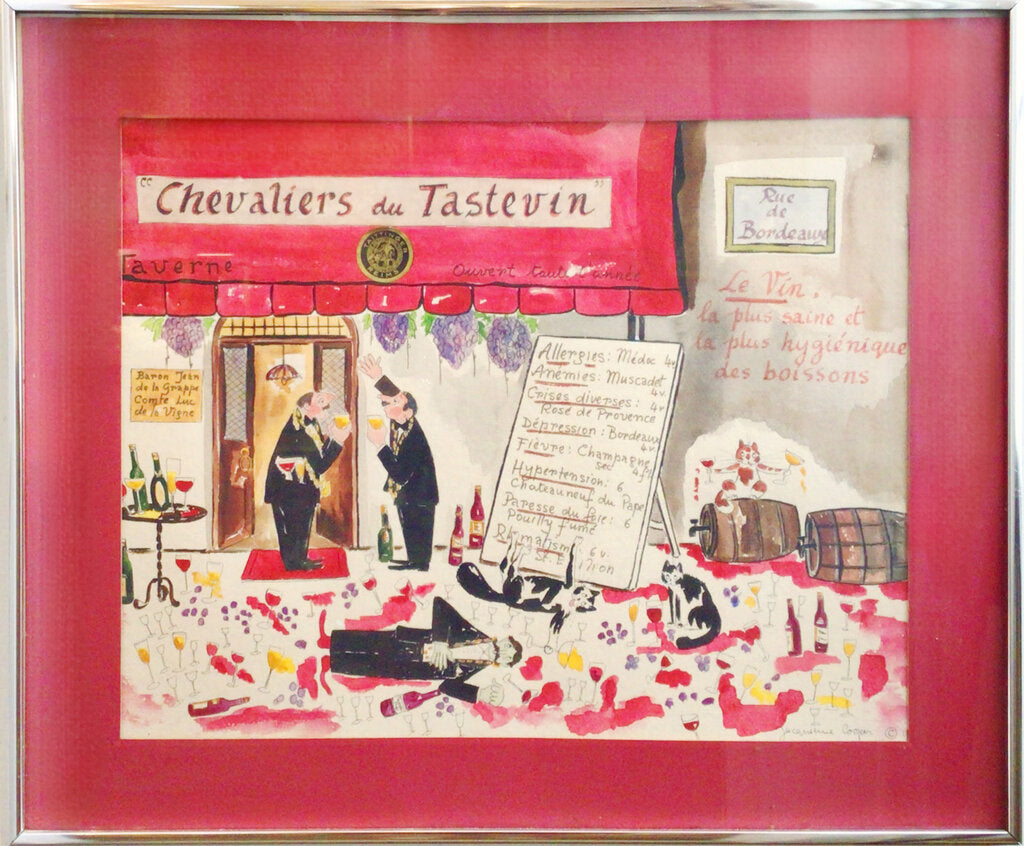 Chevaliers du Tastevin. Watercolor on Paper.
