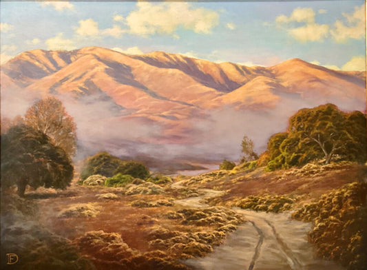 Dirk Foslien. Northern California Mountains. Oil on Board..