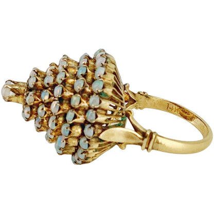 14Kt Gold Princess Opals Ring