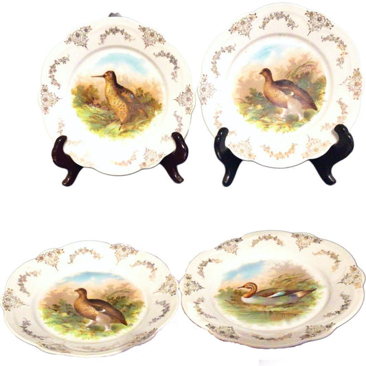 SET of 4 Bavarian Bird Plates.