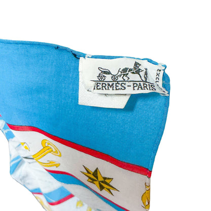 Hermes Mousseline Shawl w Nautical Print - Opportunity Shop DC