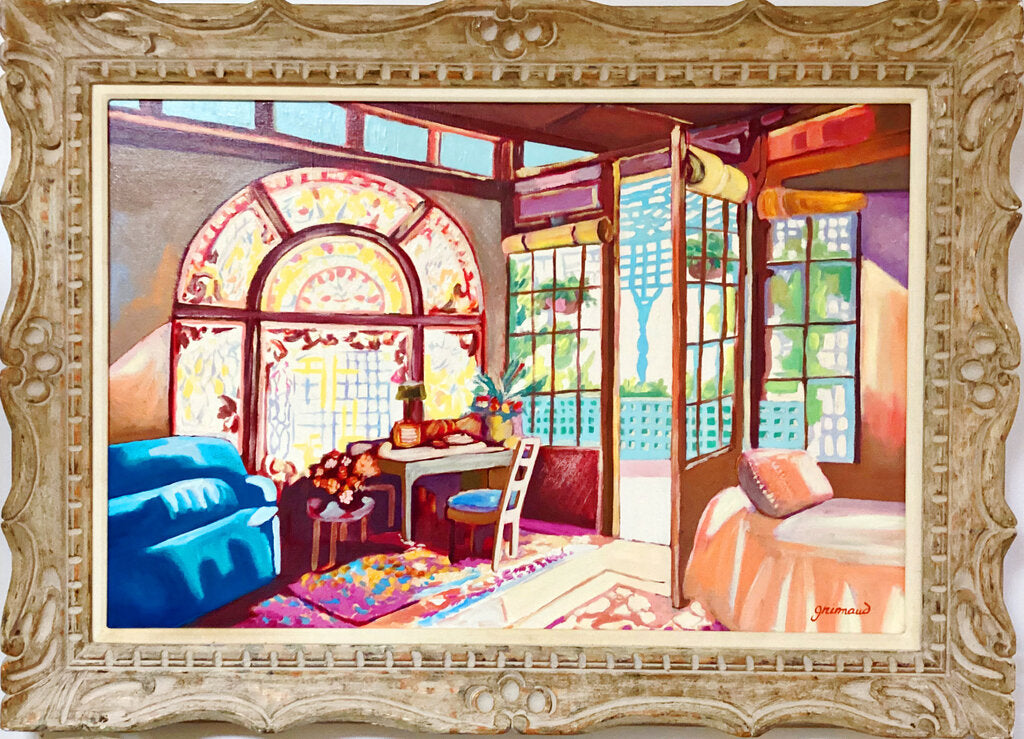 Apartment w Terrace in Grimaud, France. Oil on Canvas.