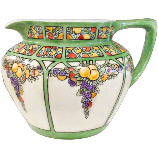 Jean Pouyat Limoges Handpainted Porcelain Pitcher. 1930's.
