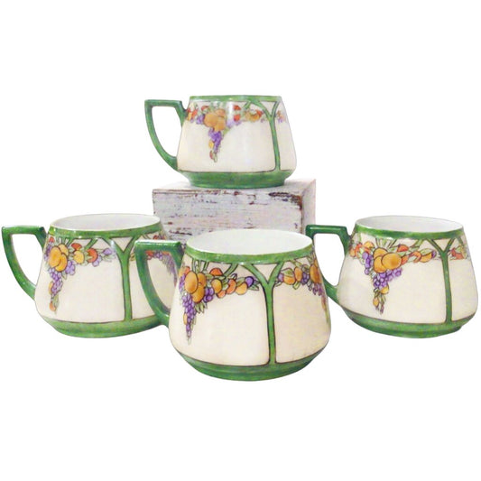 Heinrich&Co, Selb, Bavaria Handpainted Porcelain Cups. 1930's.