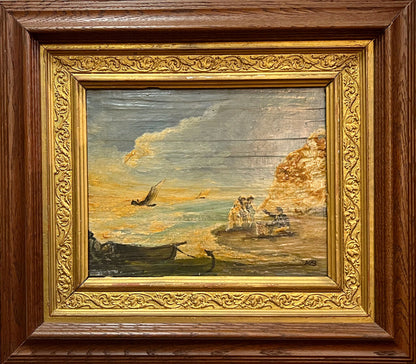 Costal Scene. Oil on Wood Board.