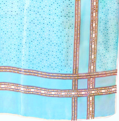 Loewe Blue Silk Scarf (Orig. $495)