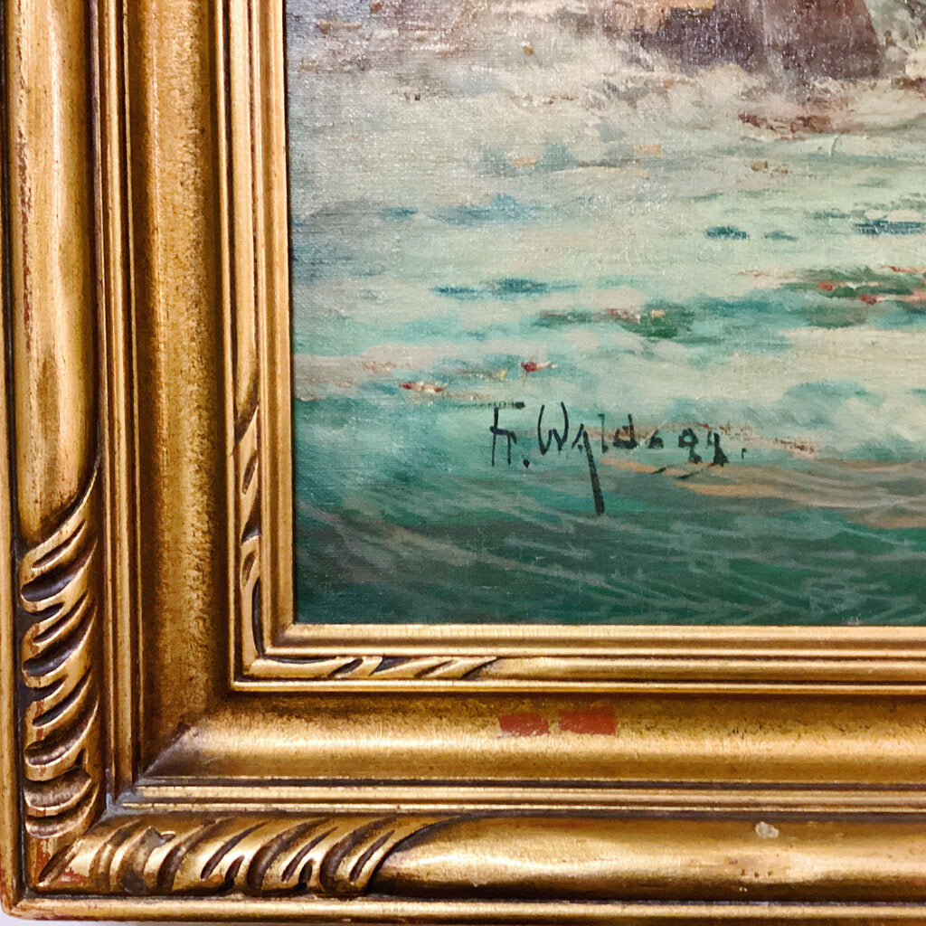 Franz Walde. "The Surf". Oil on Canvas.