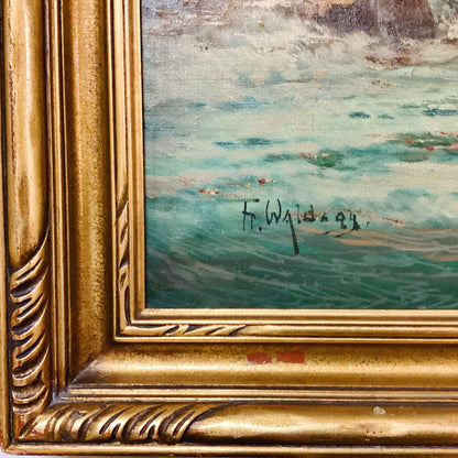 Franz Walde. "The Surf". Oil on Canvas.
