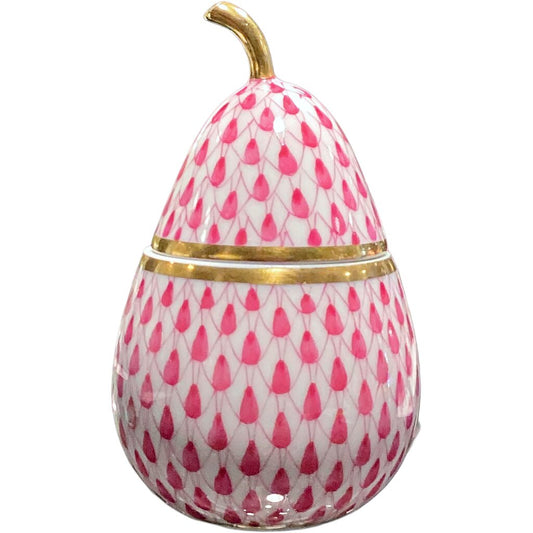 Herend Pink Pear Box w Lid