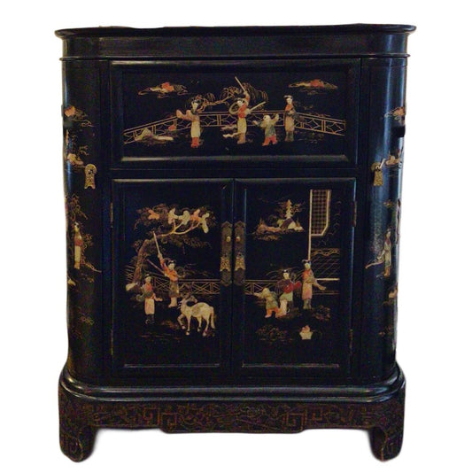 Inlaid Stone Chinoiserie Bar