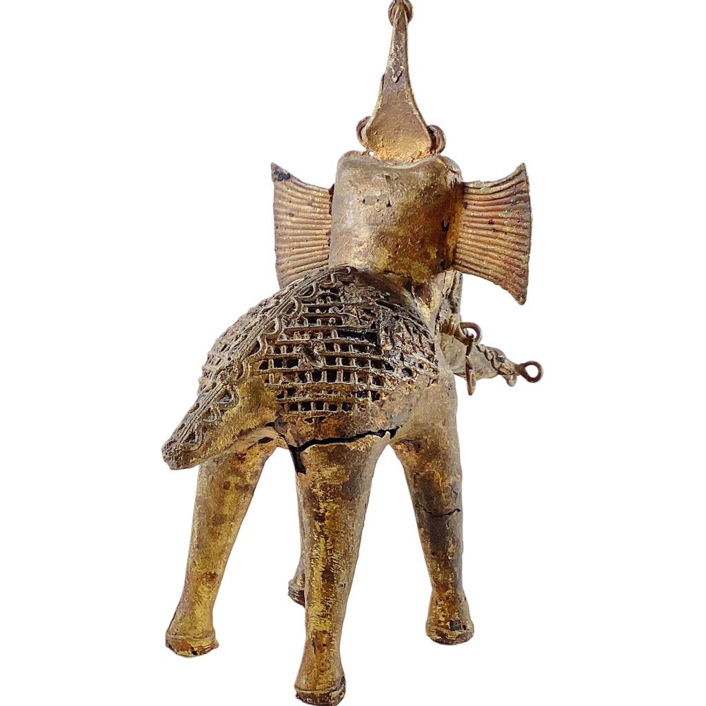 Antique Dhokra Brass Elephant Figurine