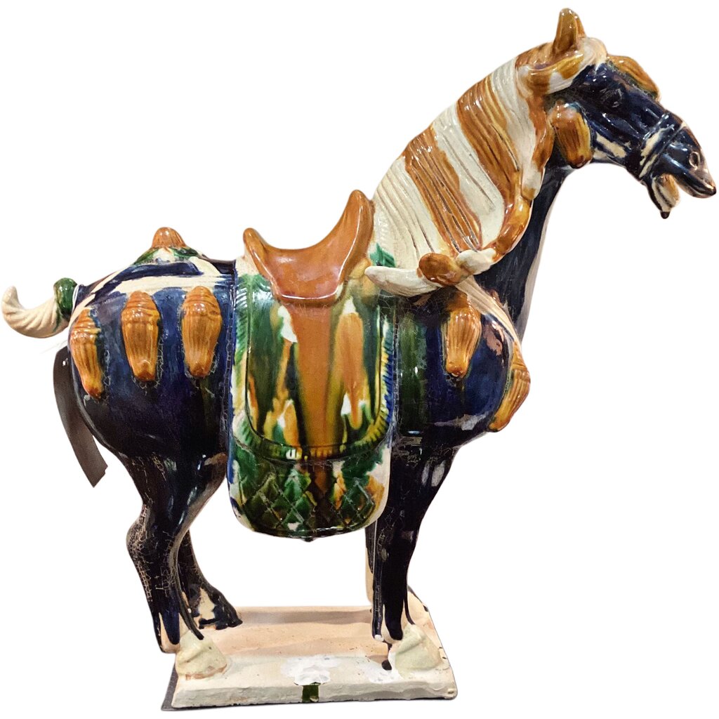 Vintage Tang Sancai Glazed Horse