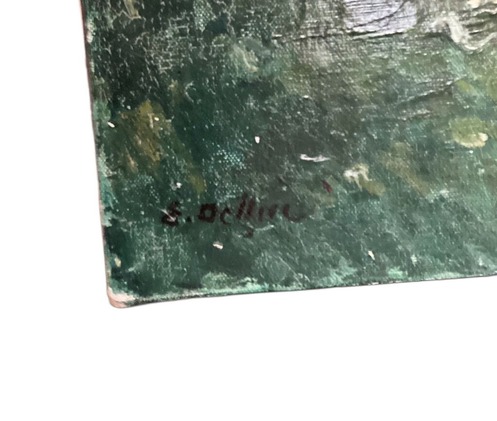 Unsigned. "Fancy Dress Fete in the Park". Oil on Canvas.