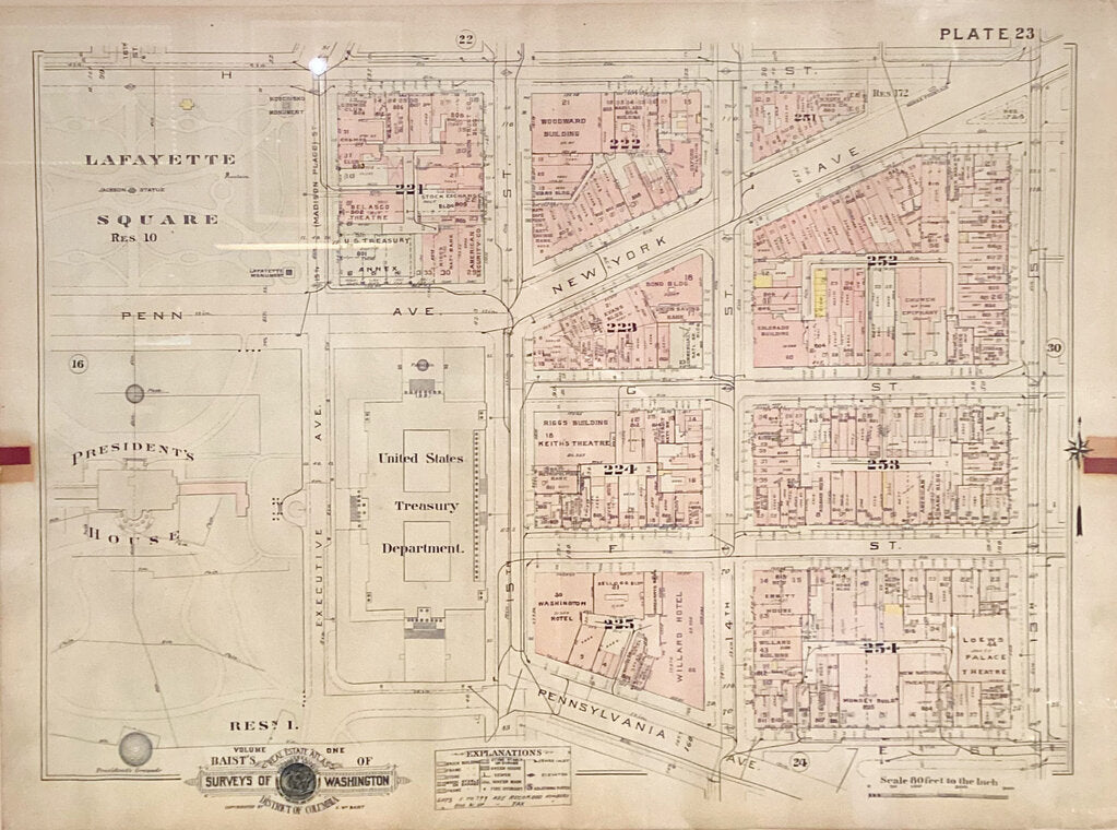 Origional Baist's Real Estate Atlas of Surveys of WDC. Early 1900's