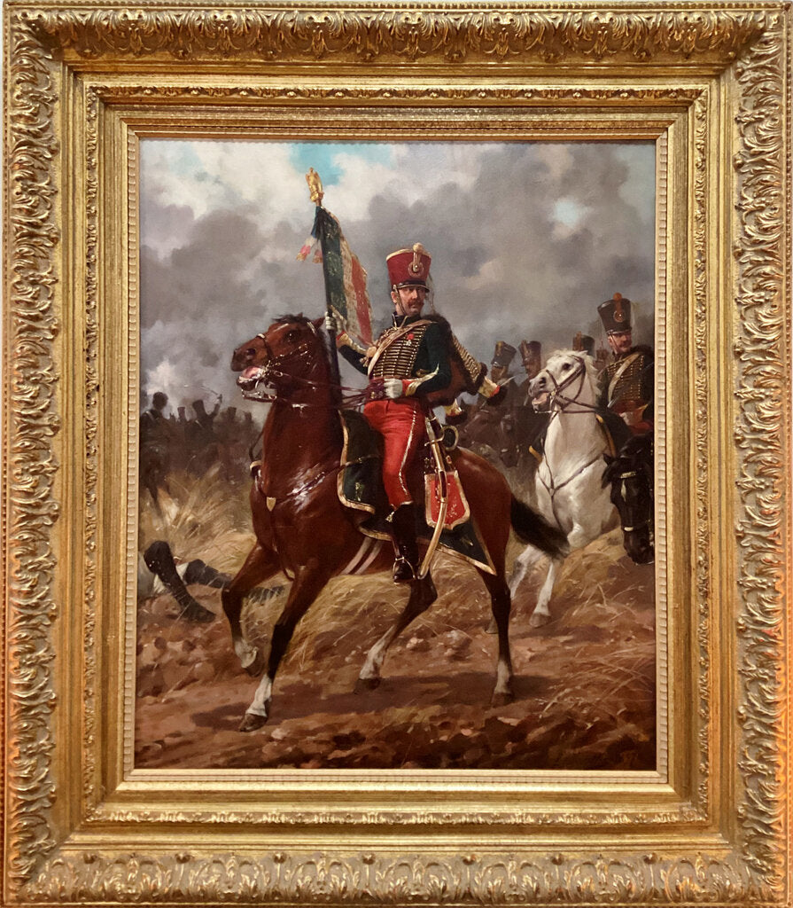 Charles Louis Kratke. Leading the Charge. Oil on Canvas.