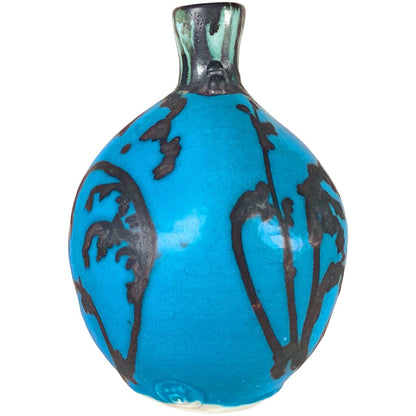 George Perlman. Blue & Yellow Vase. Porcelain.