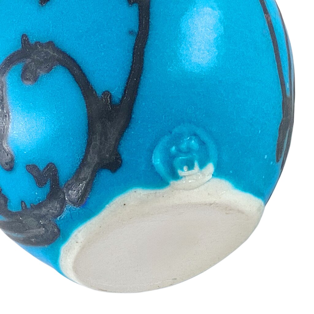 George Perlman. Blue & Yellow Vase. Porcelain.