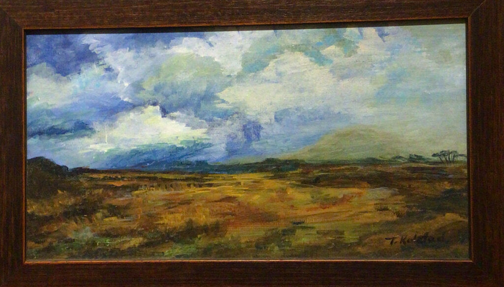 Theresa Kulstad. "African View". Acrylic on Board.