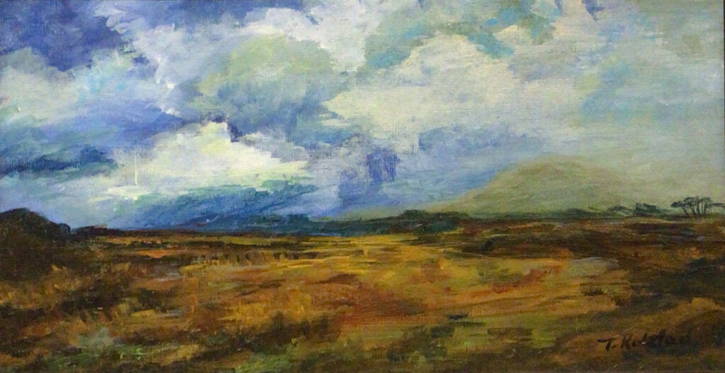 Theresa Kulstad. "African View". Acrylic on Board.