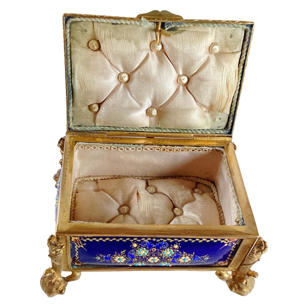 French Ormolu Mounted Porcelain Jewel Box. c.1900